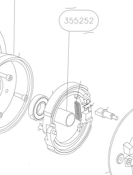 355252 – Rear wheel (Hanuman) spare part diagram
