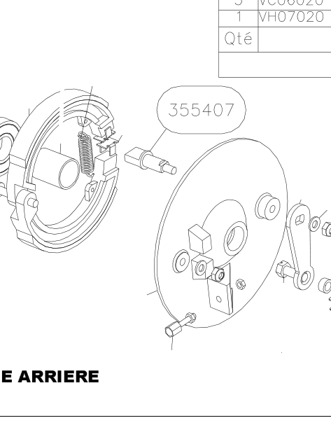 355407 – Rear wheel (Hanuman) spare part diagram