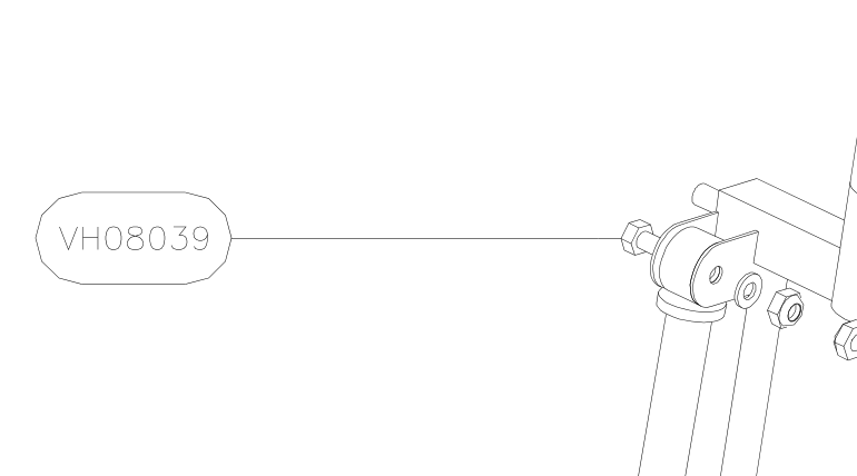 VH08039 – Front fork (X-Air) spare part diagram