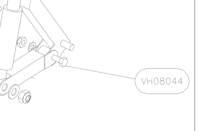 VH08044 – Front fork (X-Air) spare part diagram