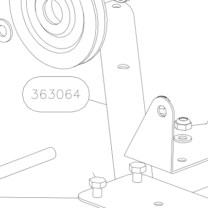 363064 – Under seat tubes front (Hanuman) spare part diagram