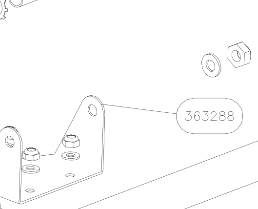 363288 – Under seat tubes front (Hanuman) spare part diagram