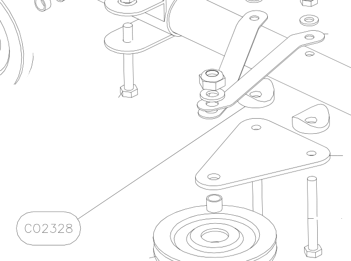 CO2328 – Cabin floor side tube (Hanuman) spare part diagram