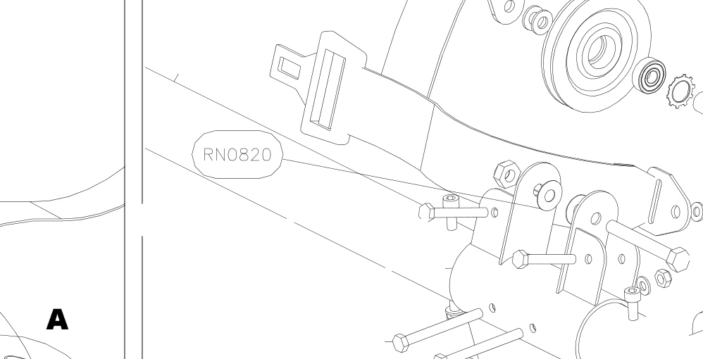 RN0820 – Main axle assy with seat belts (Hanuman) spare part diagram