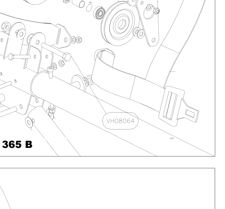 VH08064 – Main axle assy with seat belts (Hanuman) spare part diagram