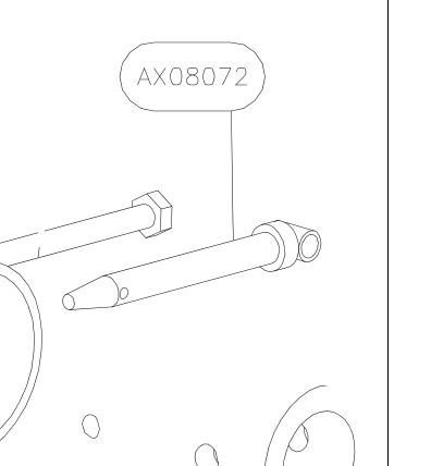 AX08072 – Cabin top front tube (Hanuman) spare part diagram