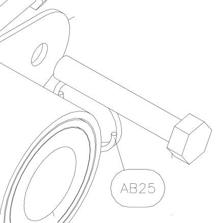 AB25 – Cabin top rear tube (Hanuman) spare part diagram