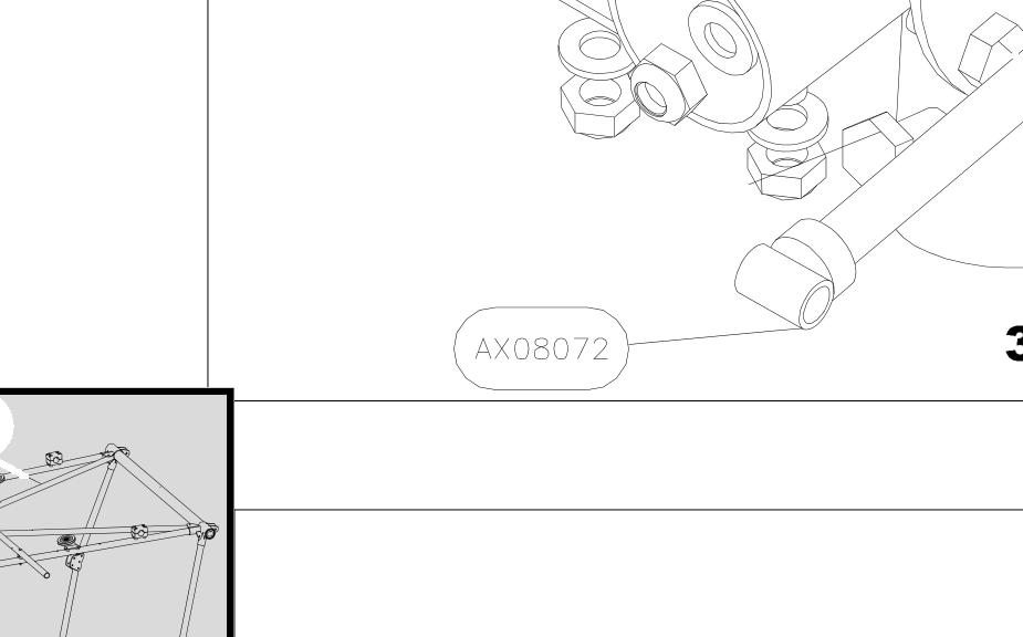 AX08072 – Cabin top rear tube (Hanuman) spare part diagram