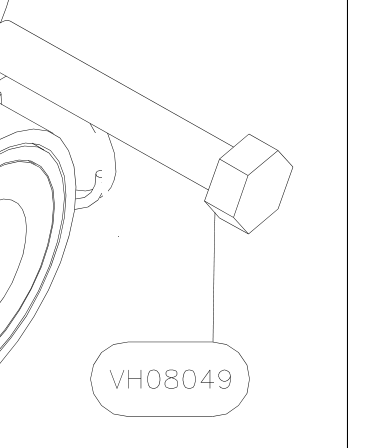 VH08049 – Cabin top rear tube (Hanuman) spare part diagram