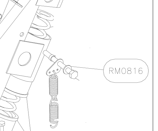 RM0816 – Cabin top diagonal and side tubes (Hanuman) spare part diagram