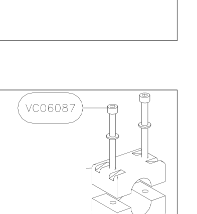 VC06087 – Cabin top diagonal and side tubes (Hanuman) spare part diagram
