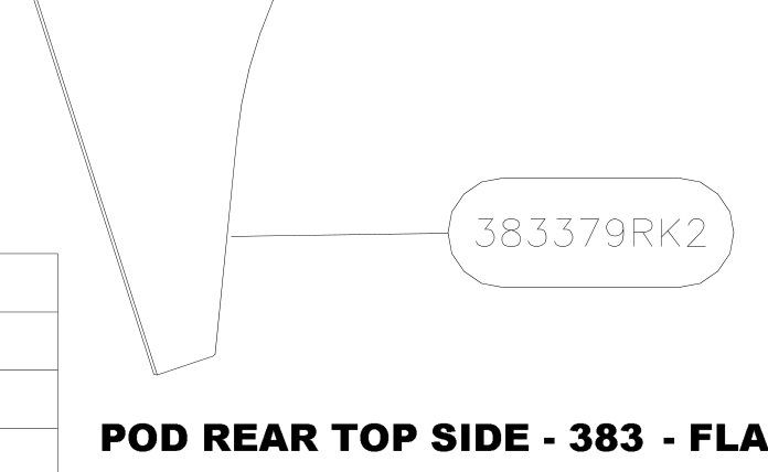 383379RK2 – Pod rear top side (Hanuman) spare part diagram