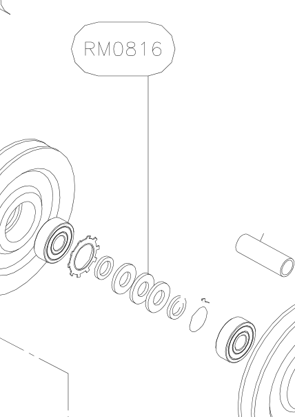 RM0816 – Main axle (X-Air) spare part diagram