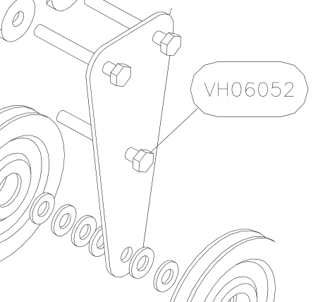 VH06052 – Main axle (X-Air) spare part diagram
