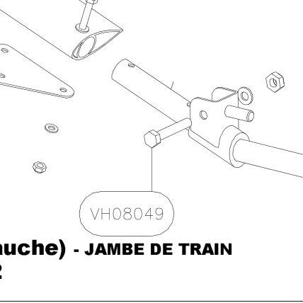 VH08049 – Main gear leg (X-Air) spare part diagram