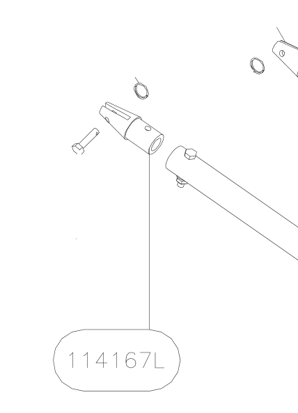 114167L – Tension leg tube (X-Air) spare part diagram