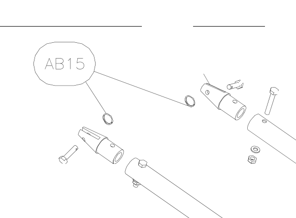 AB15 – Tension leg tube (X-Air) spare part diagram