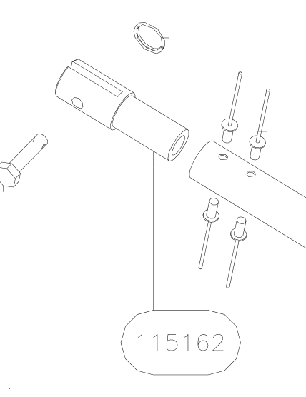 115162 – Short jury struts (X-Air) spare part diagram