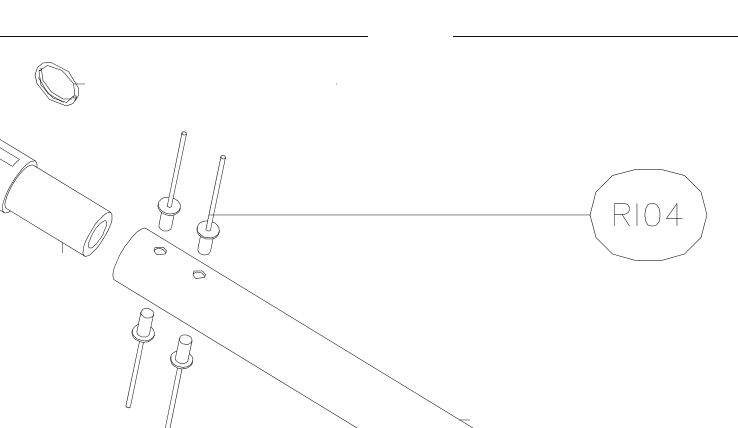 RI04 – Short jury struts (X-Air) spare part diagram