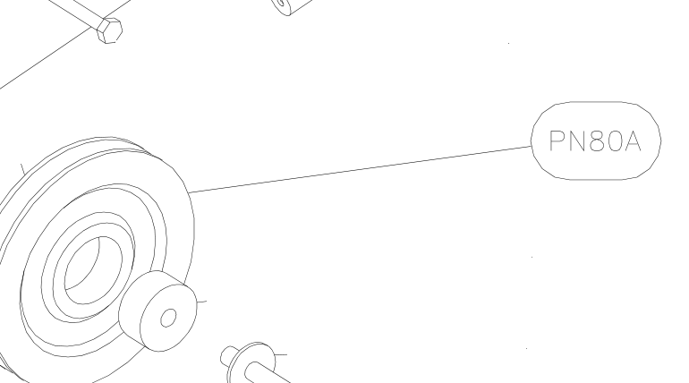 PN80A – Elevator tube front part (X-Air) spare part diagram