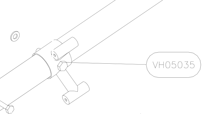 VH05035 – Elevator tube front part (X-Air) spare part diagram