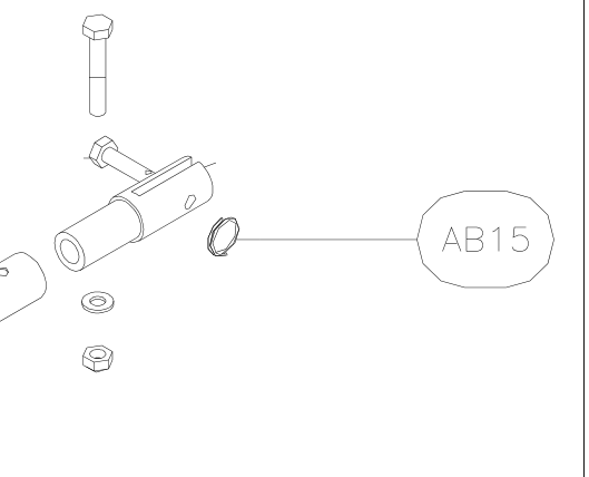 AB15 – Elevator fork (X-Air) spare part diagram
