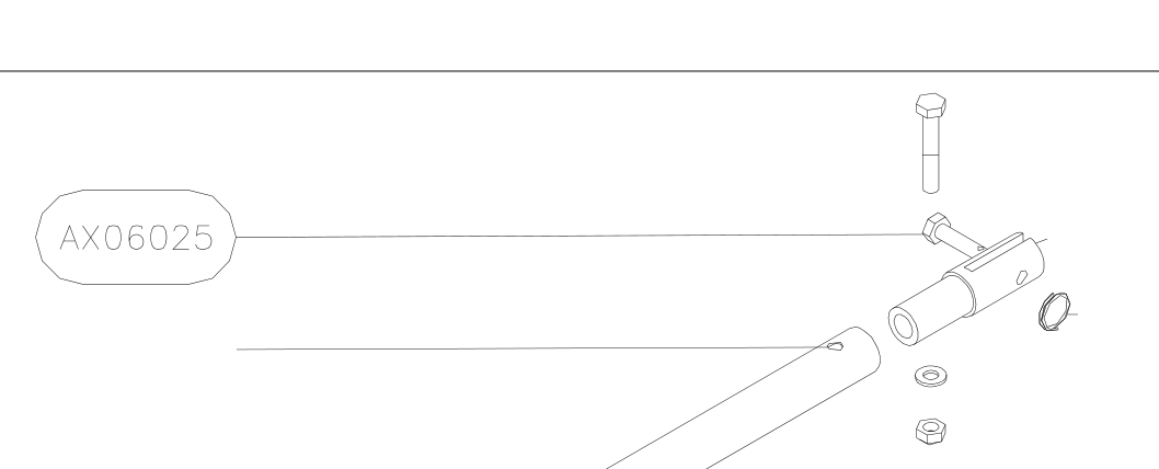 AX06025 – Elevator fork (X-Air) spare part diagram