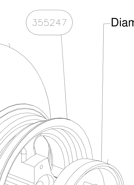 355247 – Rear wheels (X-Air) spare part diagram