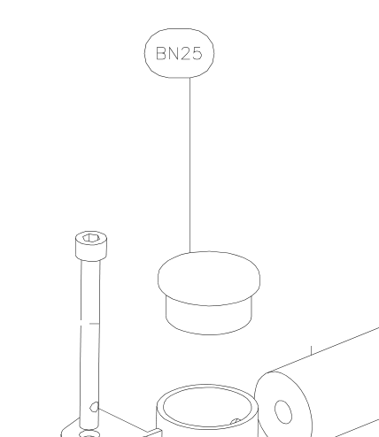 BN25 – Rudder (X-Air) spare part diagram