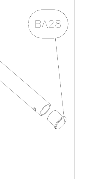 BA28 – Front roll bar (X-Air) spare part diagram