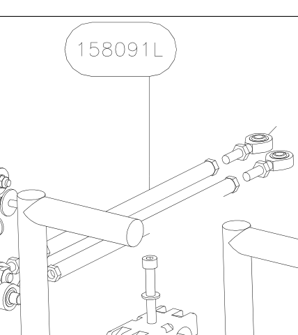 158091L – Rudder pedals (X-Air) spare part diagram