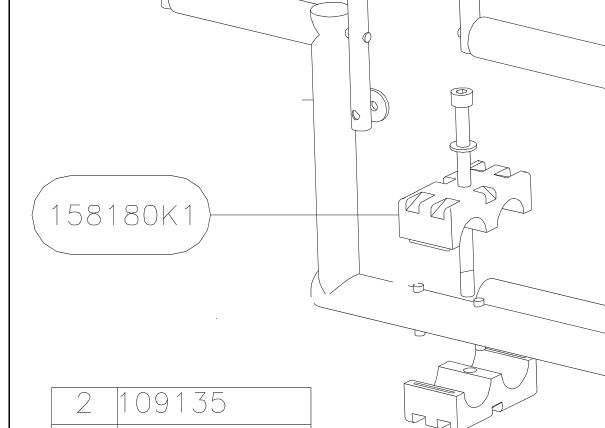 158180K1 – Rudder pedals (X-Air) spare part diagram