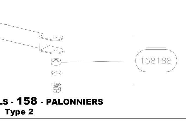 158188 – Rudder pedals (X-Air) spare part diagram