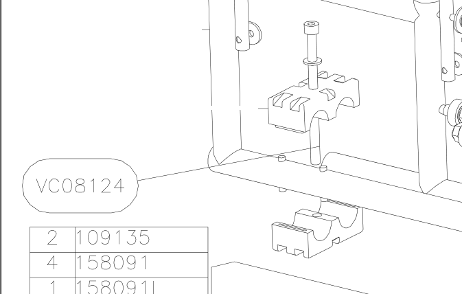 VC08124 – Rudder pedals (X-Air) spare part diagram