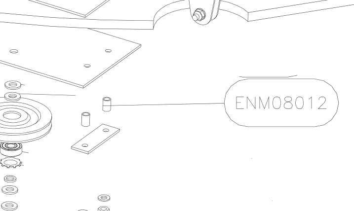 ENM08012 – Control sticks (X-Air) spare part diagram