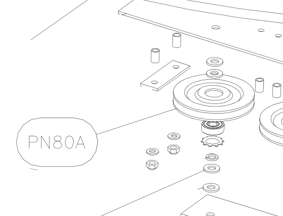 PN80A – Control sticks (X-Air) spare part diagram