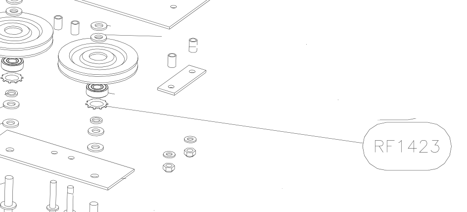 RF1423 – Control sticks (X-Air) spare part diagram