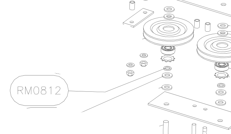 RM0812 – Control sticks (X-Air) spare part diagram