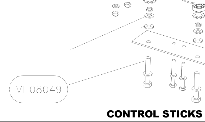 VH08049 – Control sticks (X-Air) spare part diagram