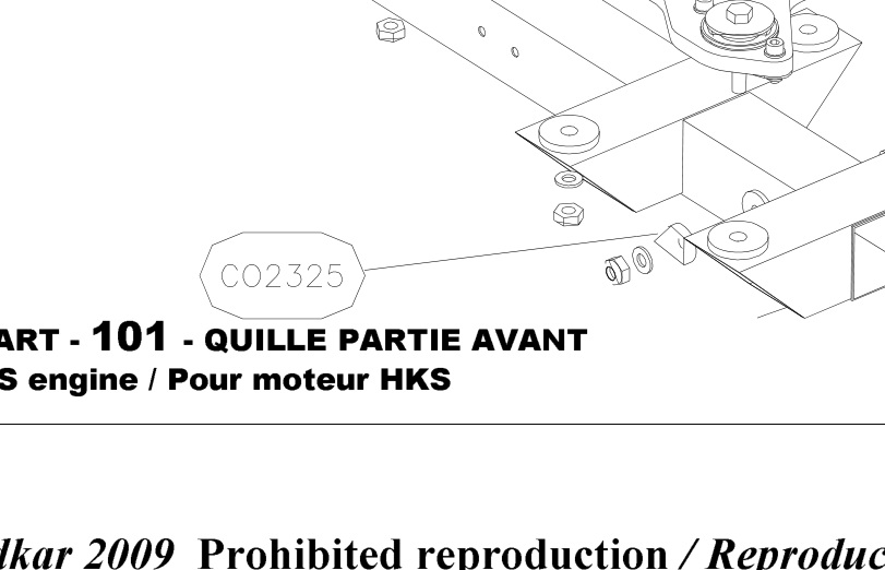 CO2325 – Keel front part (X-Air) spare part diagram